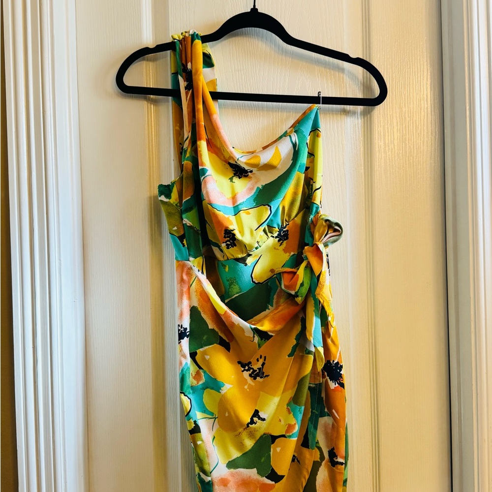 Floral One-Shoulder Dress
